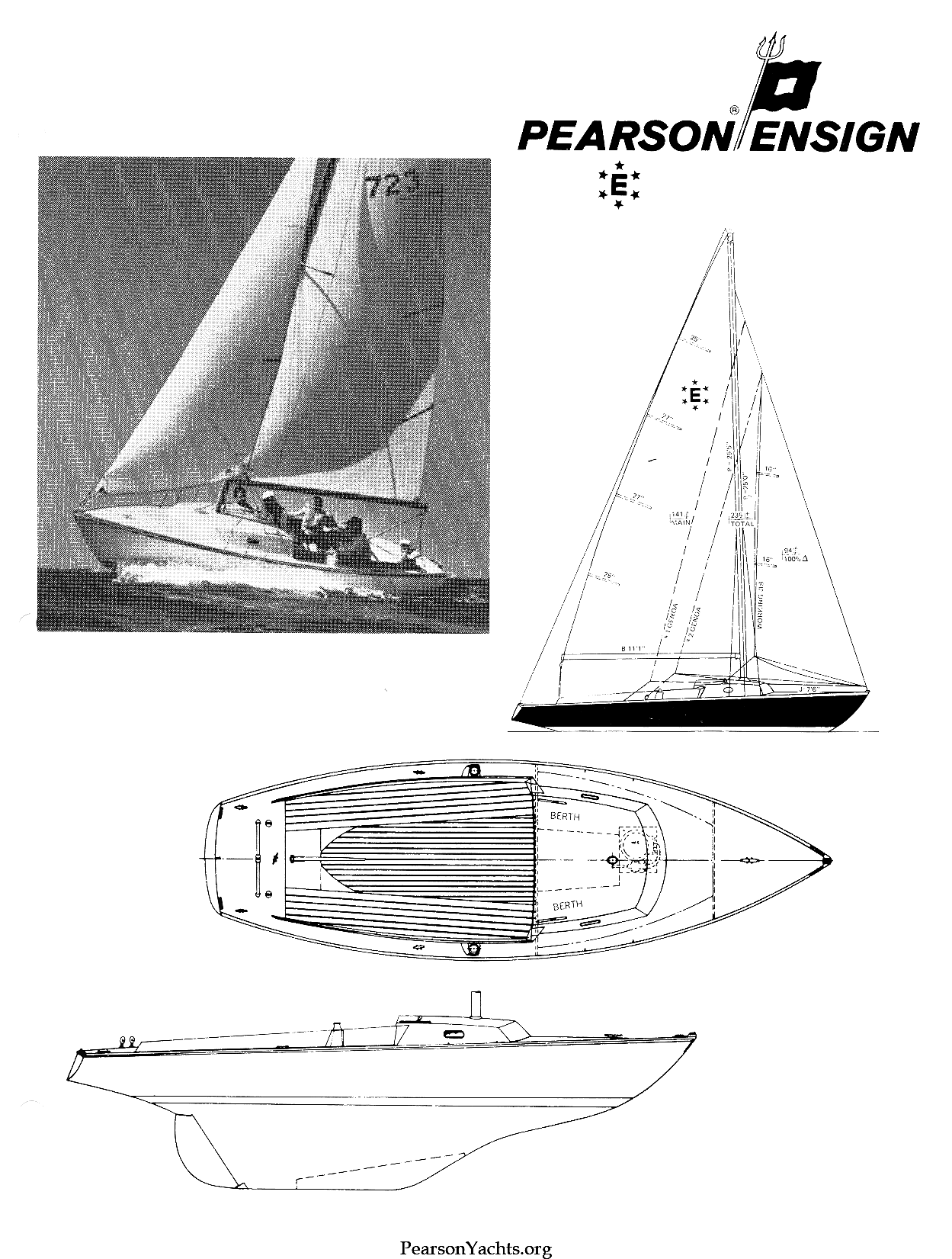 pearson ensign sailboat specs