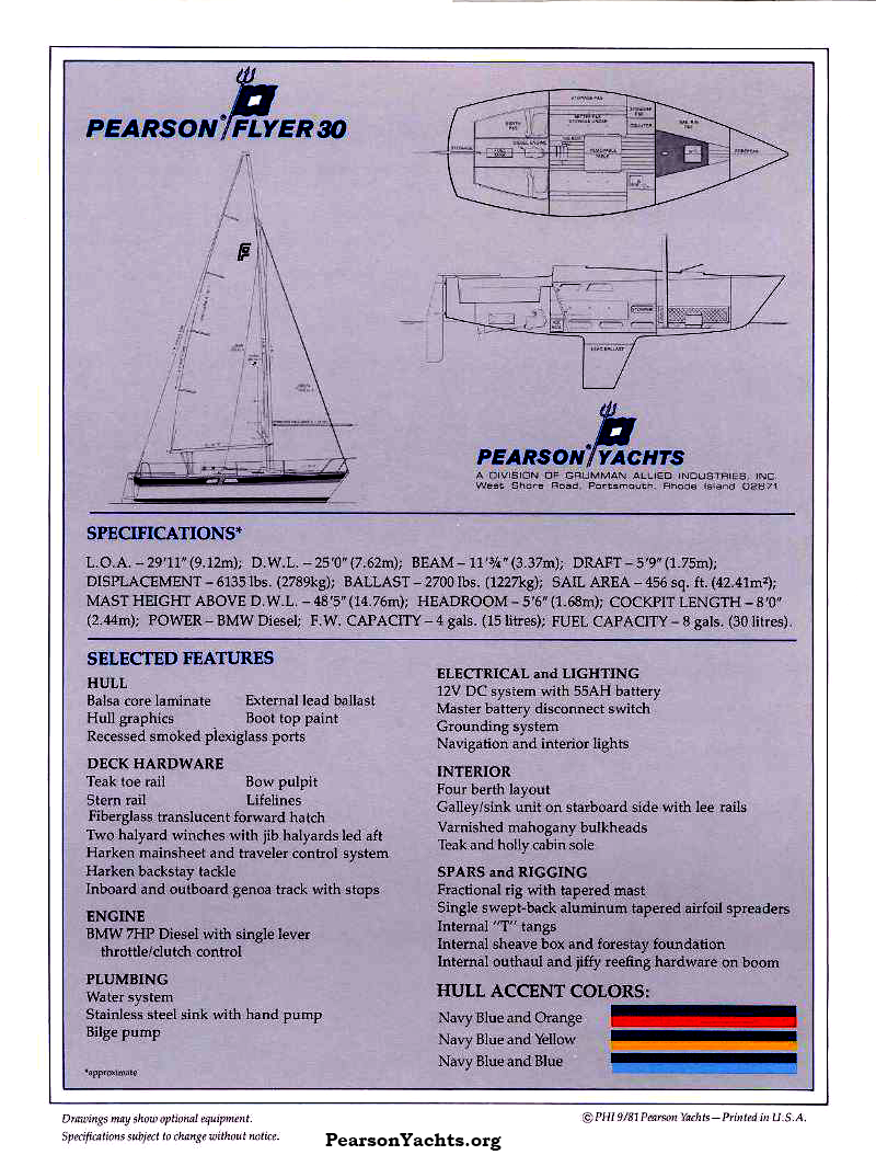 pearson flyer sailboat data