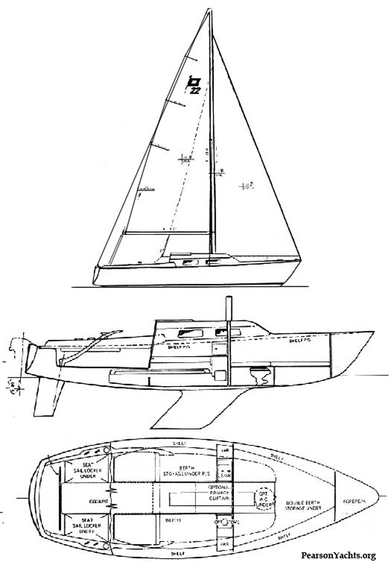 Pearson 22 Drawing