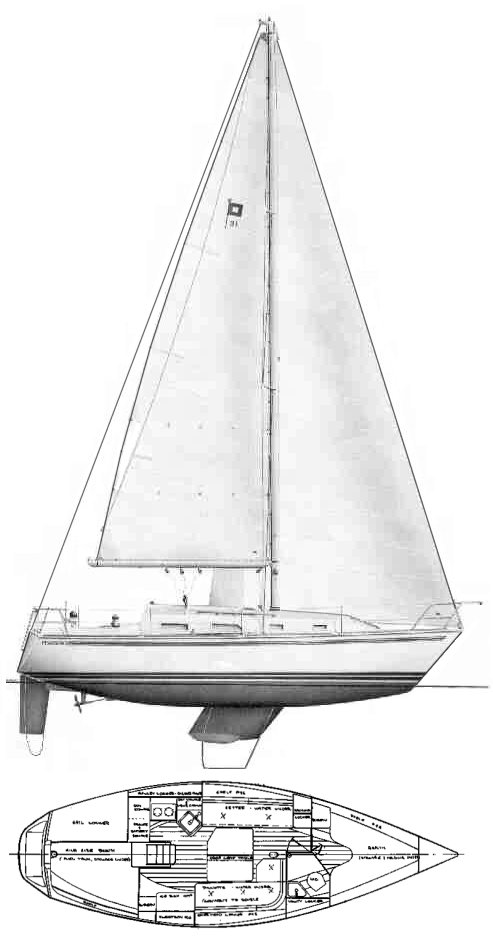 Pearson 31-2 Drawing