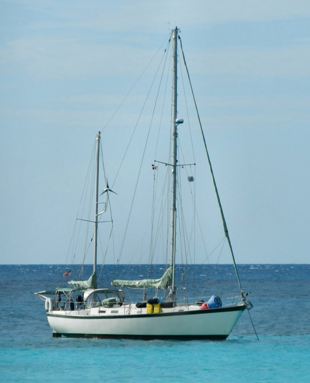 Pearson 424 at Anchor