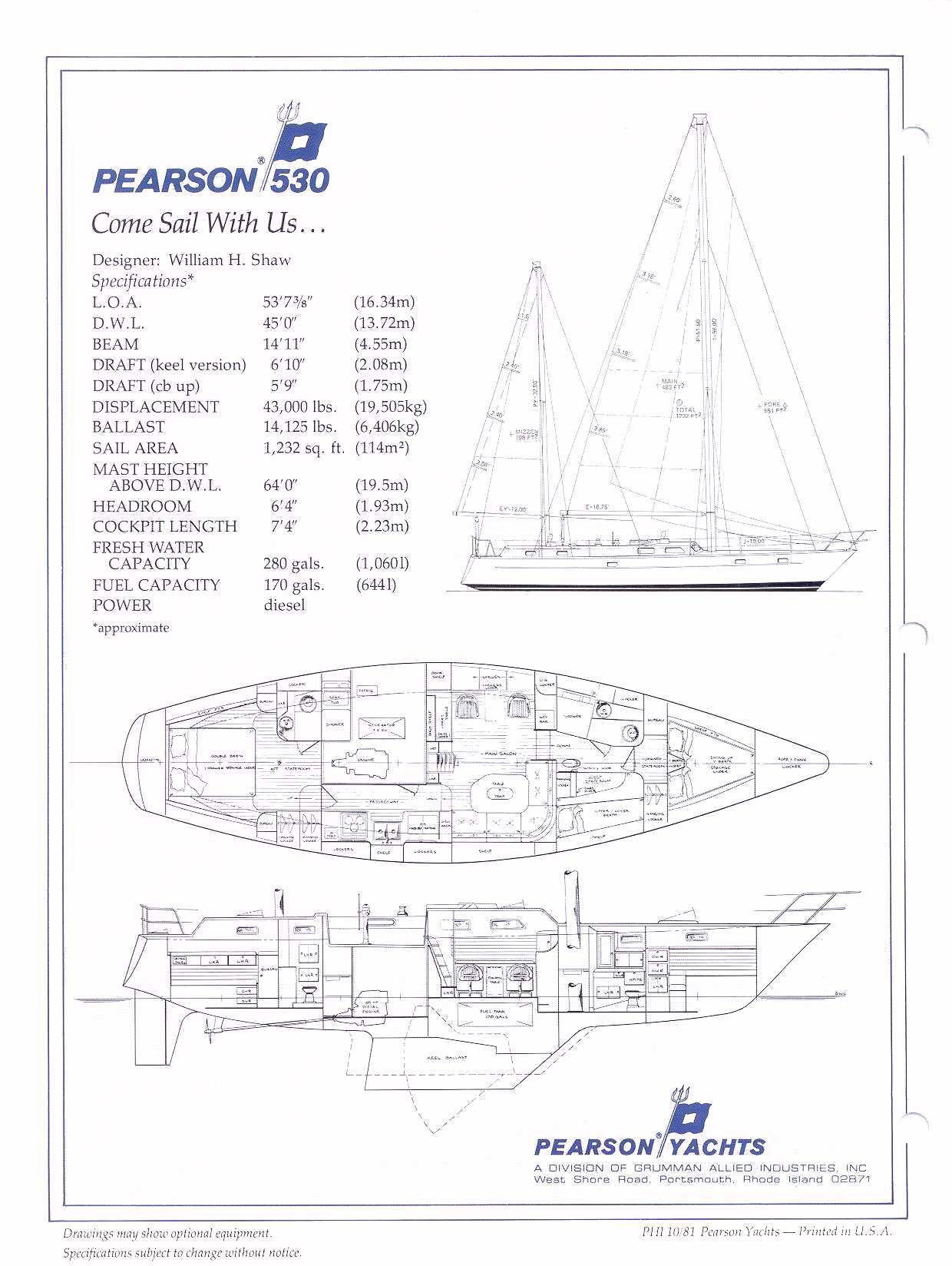 Pearson Yachts Designs